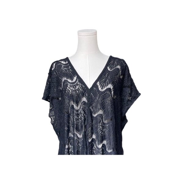 Victorias Secret Swim Beach Coverup XS/S Sheer Lace Fringe Dress Boho Crochet - Picture 2 of 10